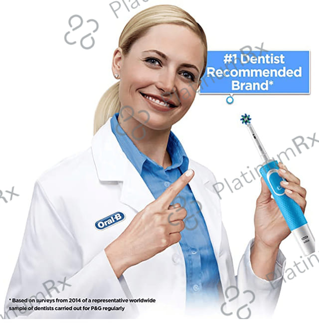 Oral-B Vitality 100 Braun Cross Action Electric Rechargeable Toothbrush Blue