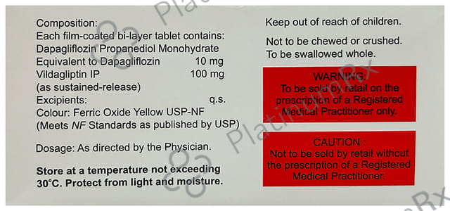 Vildagard D 10/100mg Tablet 10s