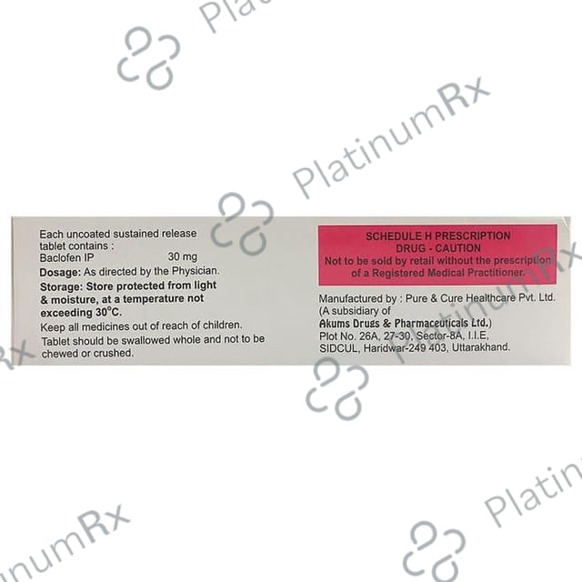 Bacrite XR 30mg Tablet SR 10s