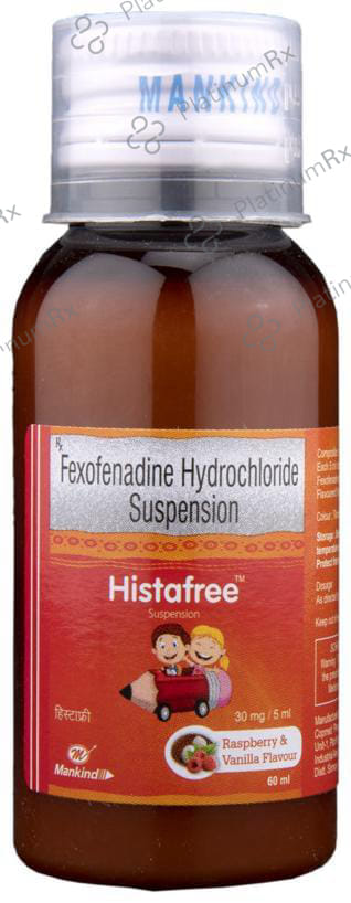 Histafree Raspberry & Vanilla 30mg Suspension 60ml