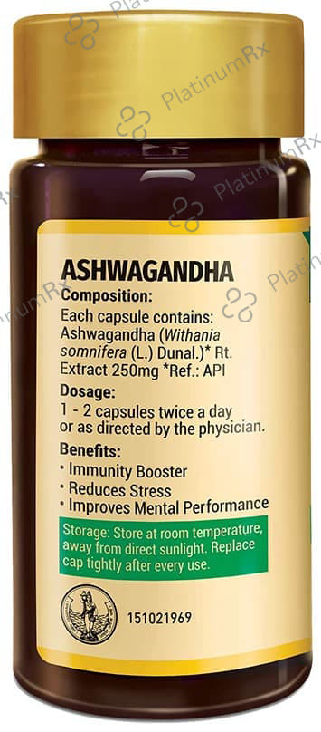 Zandu Ashwagandha Capsule - For Immunity, Stress & Mental Performance