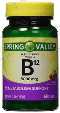 Spring Valley Vitamin B12 5000mcg Tablet Natural Cherry