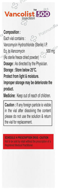 Vancolist 500mg Injection 1s