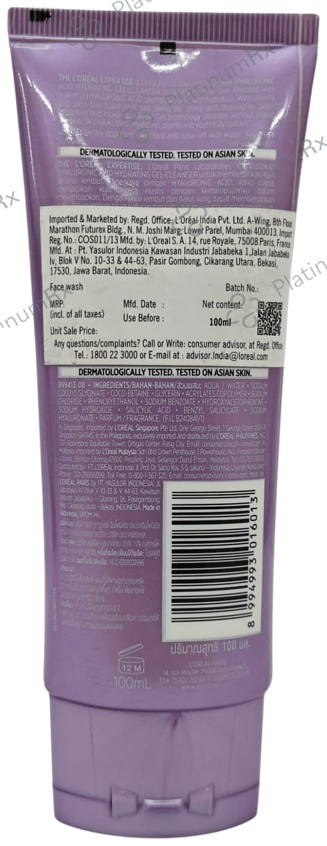 Loreal Paris Revitalift Gel Cleanser with Hyaluronic Acid 100 ml