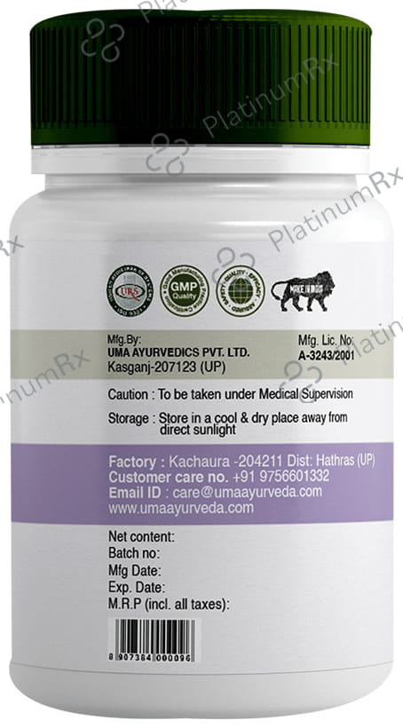 Uma Ayurveda Zucarex Tablet for Fast Relief from Cough & Cold