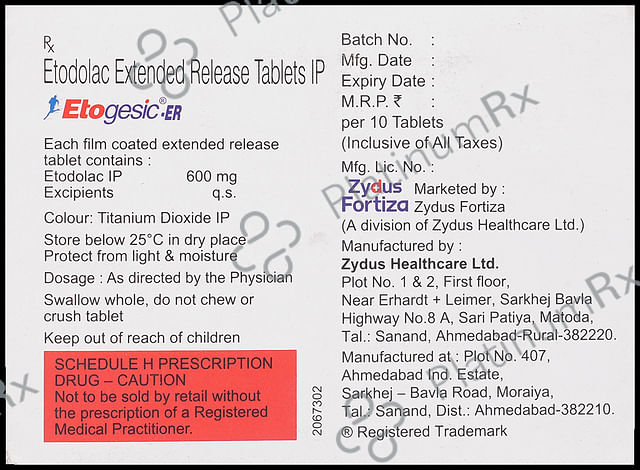 Etogesic ER 600mg Tablet 10s