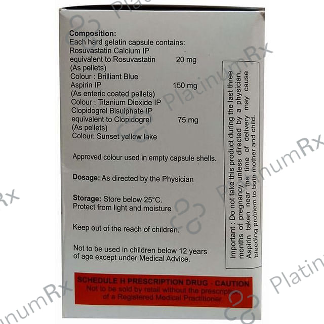 Rosutor Gold 20/150/75mg Capsule 15s