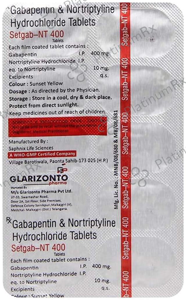 Setgab NT 400/10mg Tablet 10s