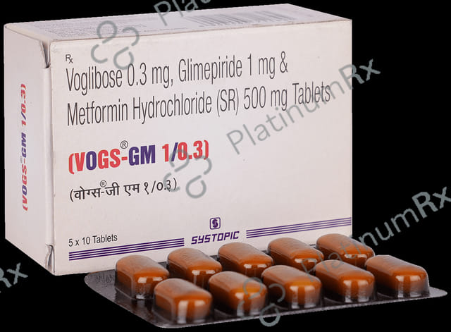 Vogs GM 1/500/0.3mg Tablet 10s