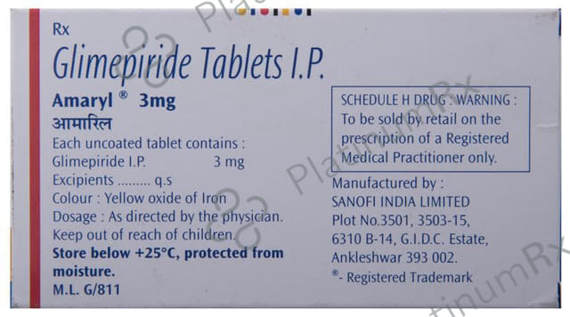 Amaryl 3mg Tablet 30s