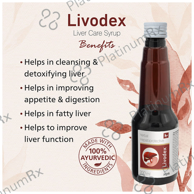 Livodex Herbal Hepatoprotective Syrup (200ml Each) 1 Bottle