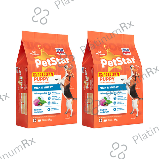 Petstar Puppy Dry Dog Food Milk & Wheat BOGO 3 kg