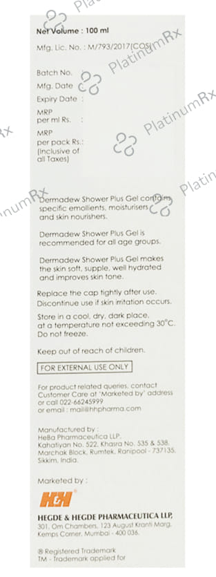 Dermadew Shower Plus Gel 100ml