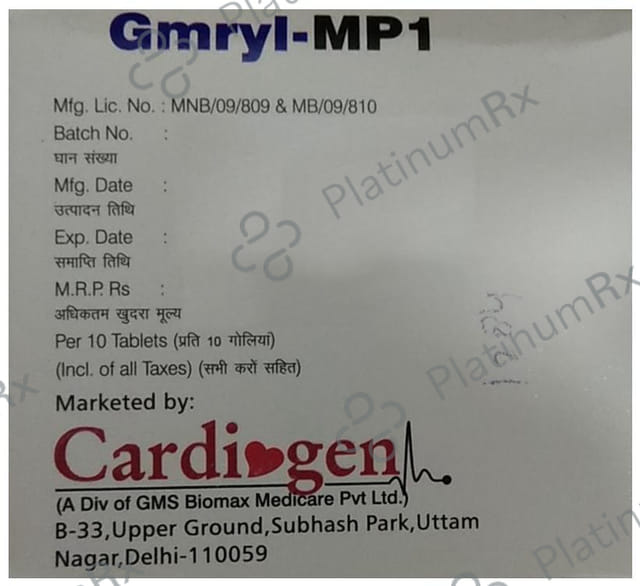 Gmryl MP 1mg Tablet ER 10s