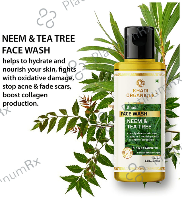 Khadi Organique Khadi Face Wash Neem and Teatree SLS Paraben Free