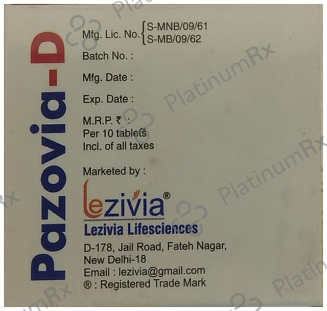 Pazovia-D 10mg/40mg Tablet