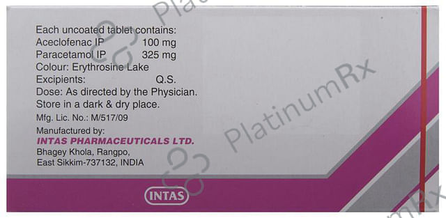 Hifenac P 100/325mg Tablet 15s