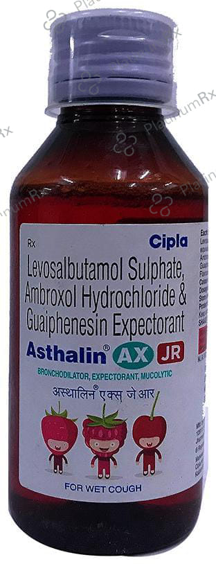Asthalin AX JR15/50/0.5mg Expectorant 100ml
