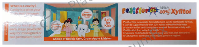 Pediflor Kidz Protects Enamel & Prevents Cavity Orange Flavour Toothpaste 70gm