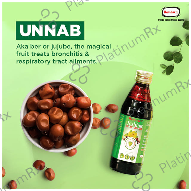 Hamdard Joshina Herbal Cough & Cold Syrup - Non-Drowsy Formula & No Alcohol 100 ml