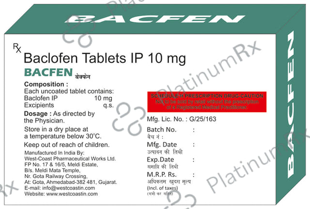 Bacfen 10mg Tablet 10s (West-Coast)