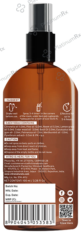 Vitro Naturals I Am Defence Anti-Mosquito Room Spray