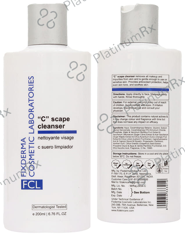 Fixderma Cosmetic Laboratories C Scape Cleanser 200 ml