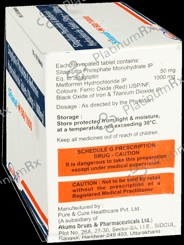 Sitanat M 50mg/1000mg Tablet