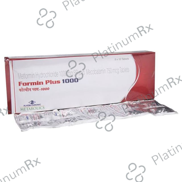 Formin Plus 1000mg/750mcg Tablet SR 10s