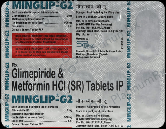 Minglip G 2 2/500mg Tablet SR 10s