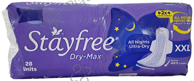 Stayfree Dry Max All Night Ultra Dry Pads XXL 28s