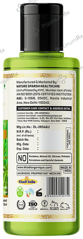 Khadi Organique Khadi Hair Oil Neem, Tea Tree & Basil Paraben & Mineral Oil Free