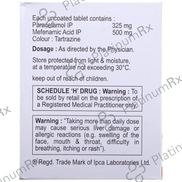 Pacimol MF 500/325mg Tablet 10s