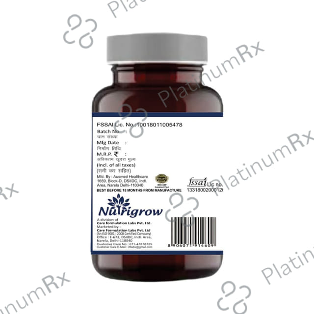 Nutrigrow Milk Thistle Veg Capsule 60 vegicaps