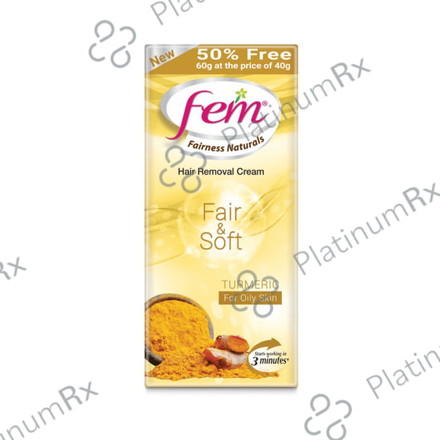 Fem Fair & Soft Hair Removal Cream Turmeric
