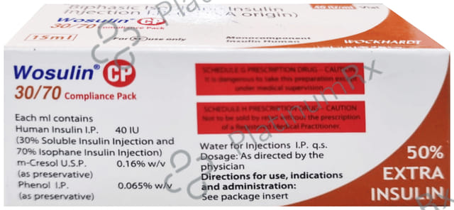 Wosulin CP 30/70 Compliance Pack (40 IU/ml) (1X15ml Vial)