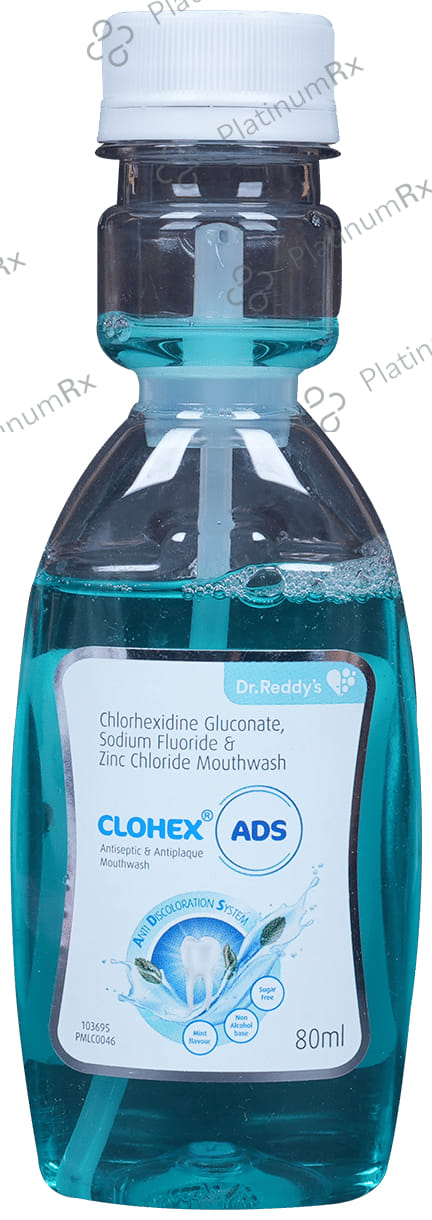 Clohex ADS Mouth Wash Mint Sugar Free Mouth Wash 80ml