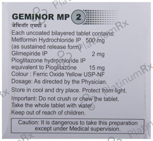 Geminor MP 2/500/15mg Tablet SR 15s