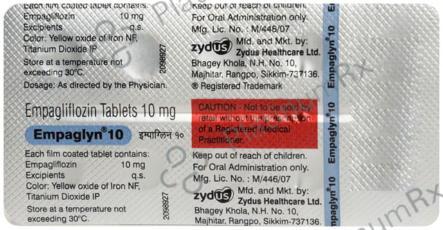 Empaglyn 10mg Tablet 10s