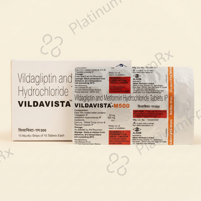 Vildavista M 500mg Tablet 15s