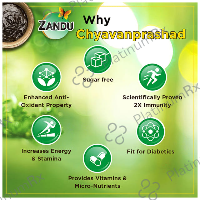Zandu Chyavanprashad with Amla, Shilajit & Ashwagandha - For Immunity & Stamina - Sugar-Free 900 gm