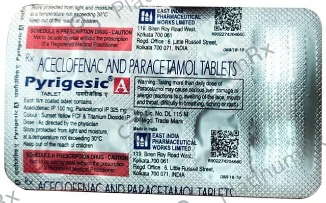 Pyrigesic A 100mg/325mg Tablet