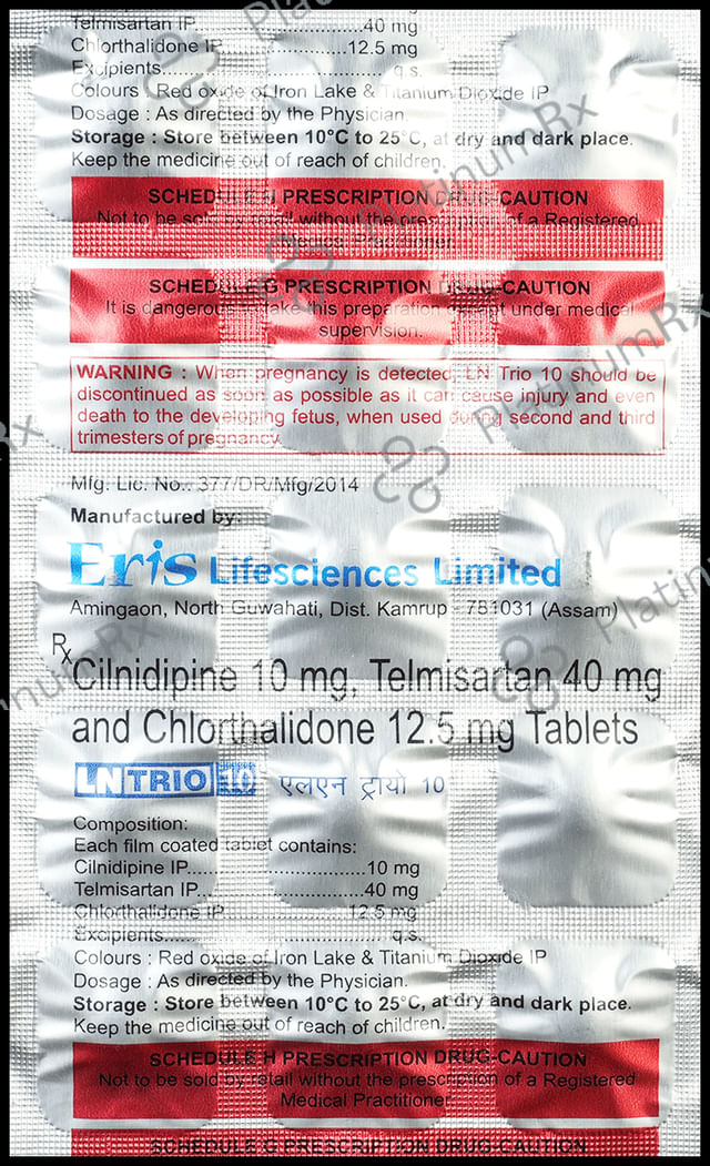 Lntrio 10 12.5/10/40mg Tablet 15s