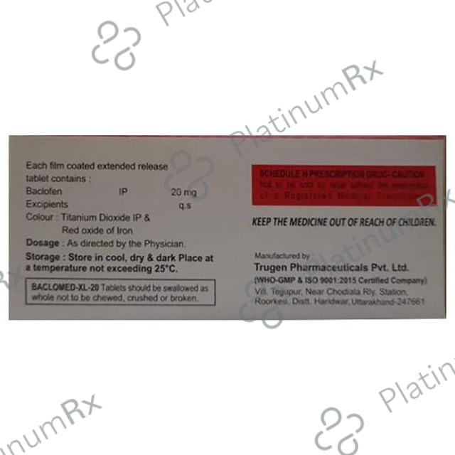 Baclomed XL 20mg Tablet ER 10s