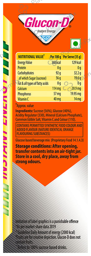Glucon D with Glucose Tangy Orange Flavour Powder 1kg