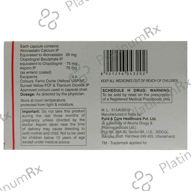 Storva Gold 20/75/75mg Capsule 10s