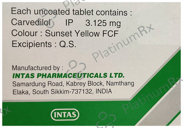 Carca 3.125mg Tablet 15s
