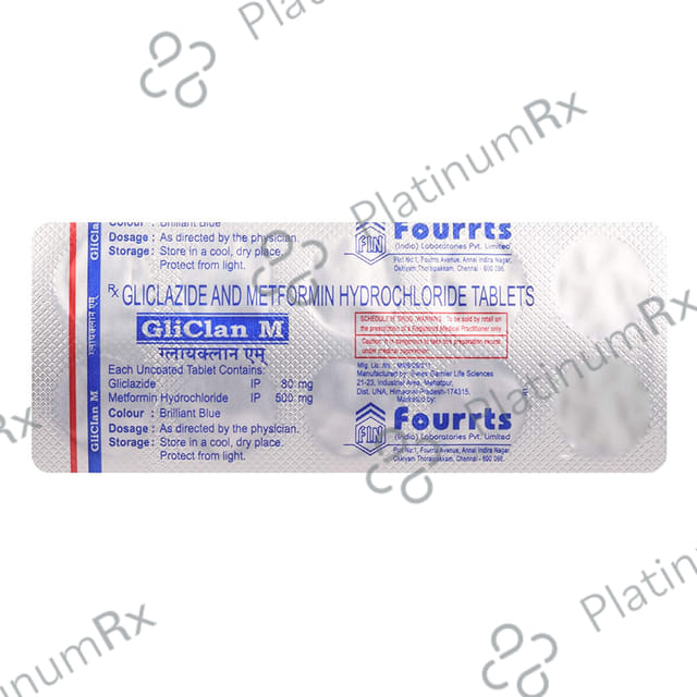 Gliclan M 80/500mg Tablet 10s