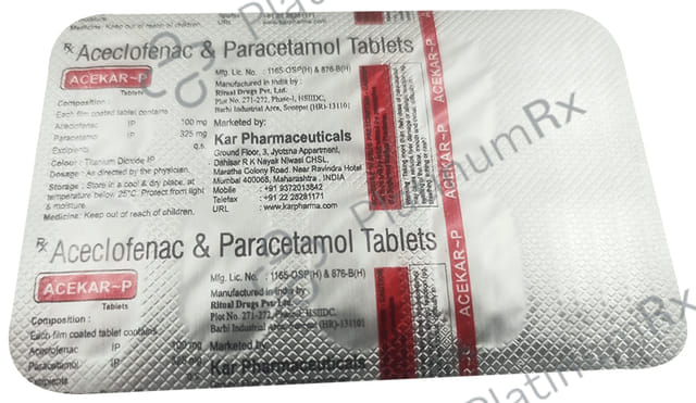 Acekar P 100/325mg Tablet 10s