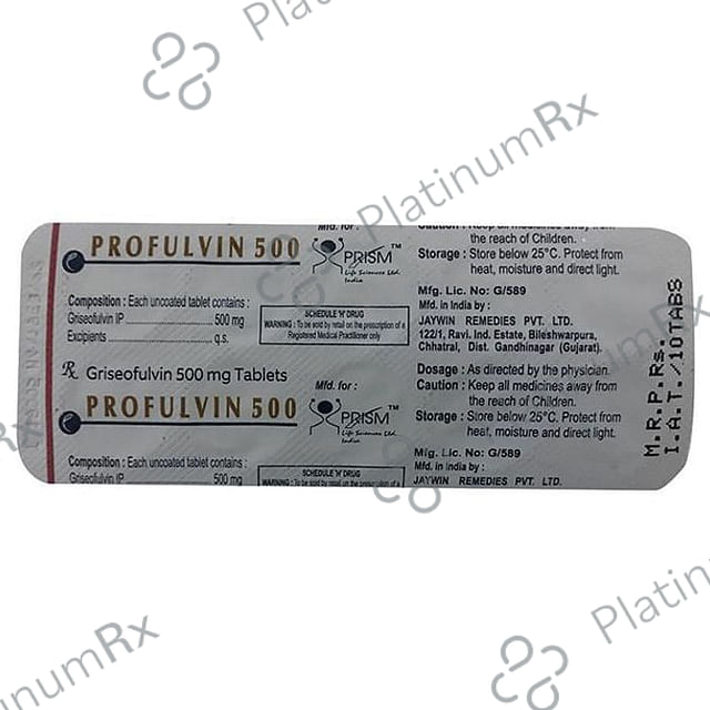 Profulvin 500 Tablet 10s
